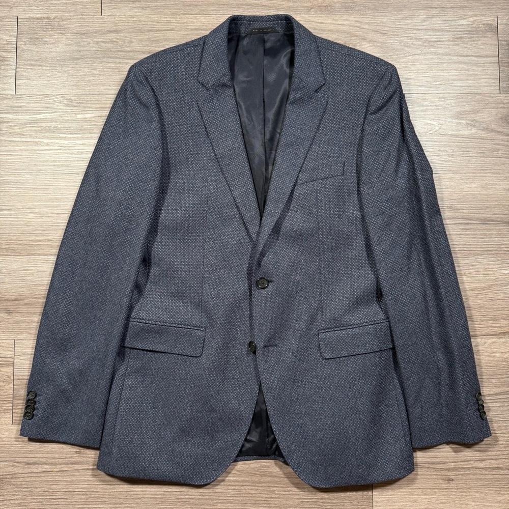 Men’s Hugo Boss Virgin Wool Blend Blue The James Sport Coat Size 40L